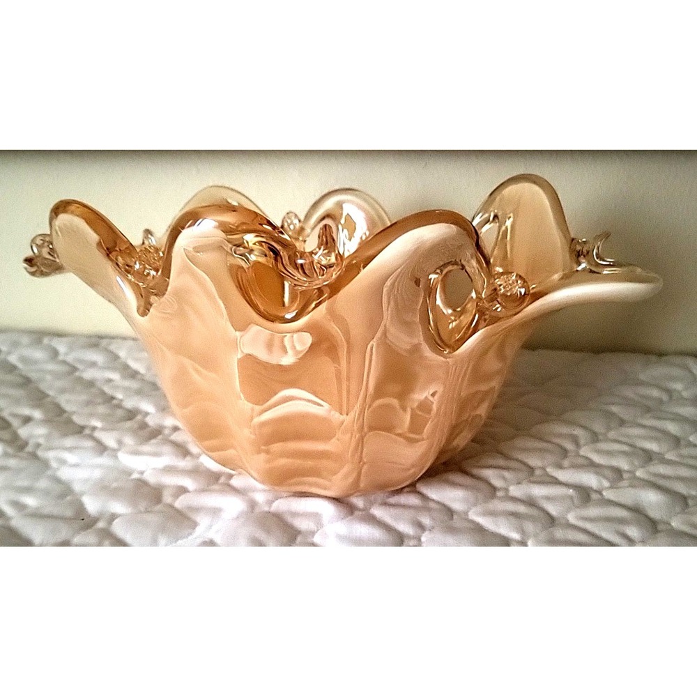 Beautiful Buffalo Cristal Handmade from Italy Murano glass Centerpiece (Vintage)